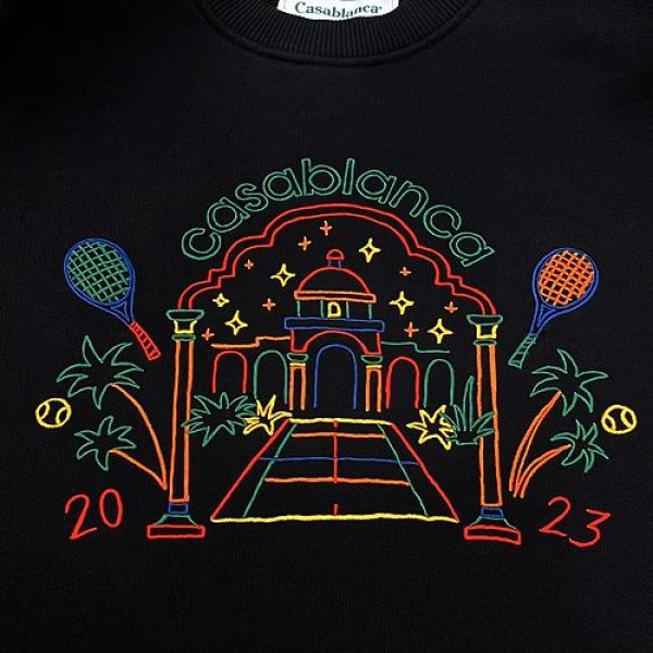 CASABLANCA カサブランカ Rainbow Crayon Temple スウェットシャツ 