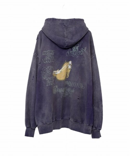 maison MIHARAYASUHIRO ミハラヤスヒロ Over-Dyed Print Hoodie ...