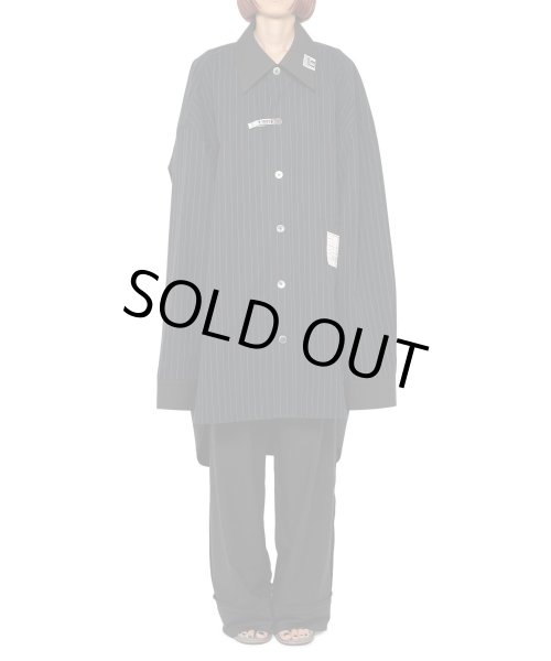 画像1: maison MIHARA YASUHIRO ミハラヤスヒロ  Super Big Stripe Shirt ビッグシャツ（レディース） (1)