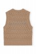 画像2: GANNI ガニーBROWN COTTON ROPE SHORT VEST (2)