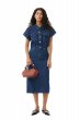 画像3: GANNI ガニー DENIM ROSE MIDI DRESS (3)