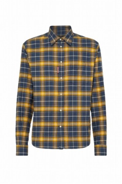 画像1: DSQUARED2   CANADIAN CHECK FLANEL REGULAR SHIRT (1)