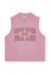 画像1: GANNI ガニーPINK GRAPHIC WOOL MIX VEST (1)