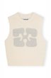 画像1: GANNI ガニーOFF WHITE GRAPHIC WOOL MIX VEST (1)