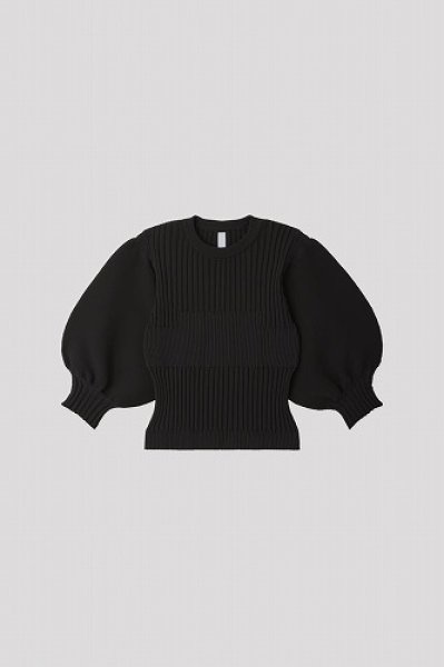 画像1: CFCL FLUTED SHORT PUFF SLEEVE CROPPED TOP(レディース) (1)