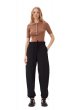 画像3: GANNI ガニー Black Drapey Melange Elasticated Waist Trousers (3)