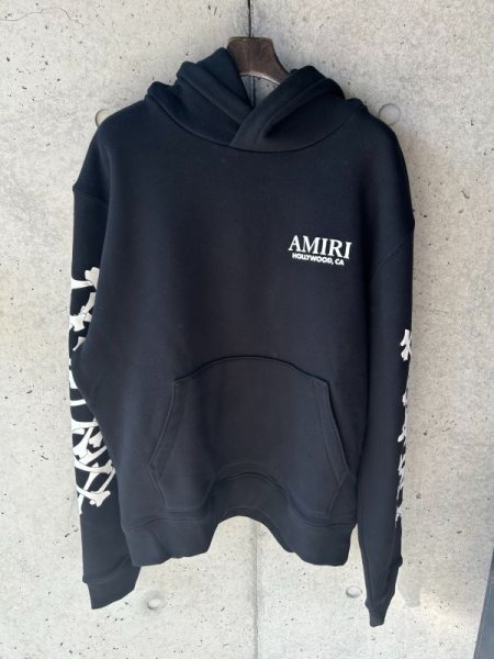 画像1: AMIRI SWEAT PARKER アミリ　BONES STACKED HOODIE (1)