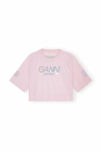 画像1: GANNI ガニーActive Mesh Cropped T-shirt  (1)