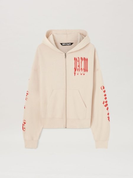 画像1: Palm Angels  ロゴ入りバーティゴジップパーカー (1)