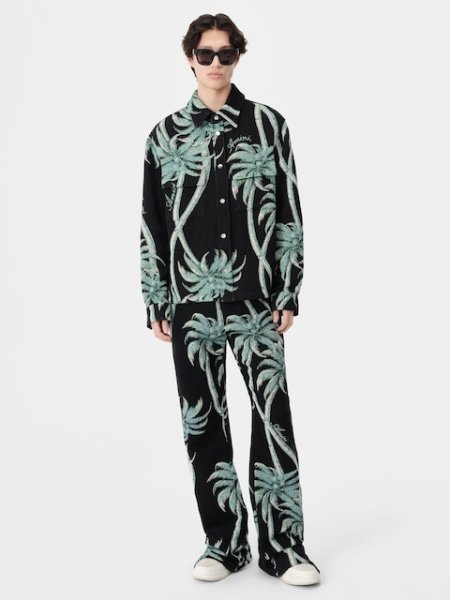 画像1: AMIRI TWISTED PALMS TAPESTRY OVERSHIRT (1)