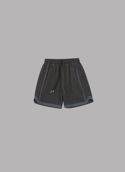 画像1: ALWAYS OUT OF STOCK LINEN BASKETBALL SHORTS-BLACK (1)