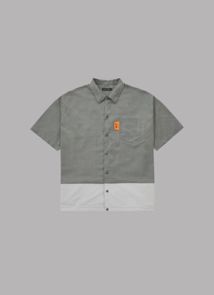 画像1: ALWAYS OUT OF STOCK PAISLEY COMBINATION S/S SHIRT-GRAY (1)