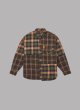 画像1: ALWAYS OUT OF STOCK L/S CRAZY CHECK SHIRT-NAVY ORANGE (1)