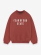 画像1: ESSENTIALS FEAR OF GOD Heavy Fleece Crewneck"FEAR OF GOD STATE" (1)