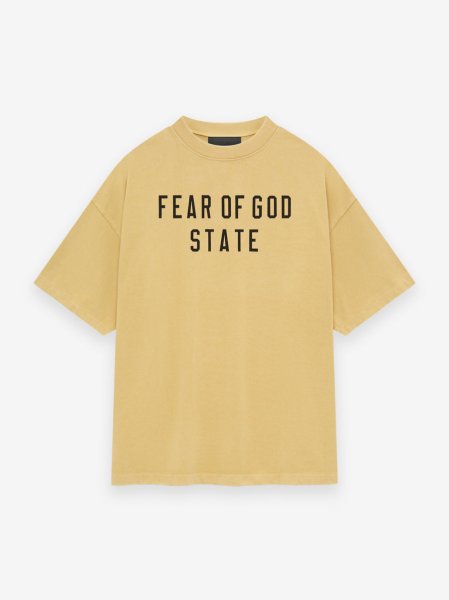 画像1: ESSENTIALS FEAR OF GOD Heavy Crewneck Tee "FEAR OF GOD STATE" (1)