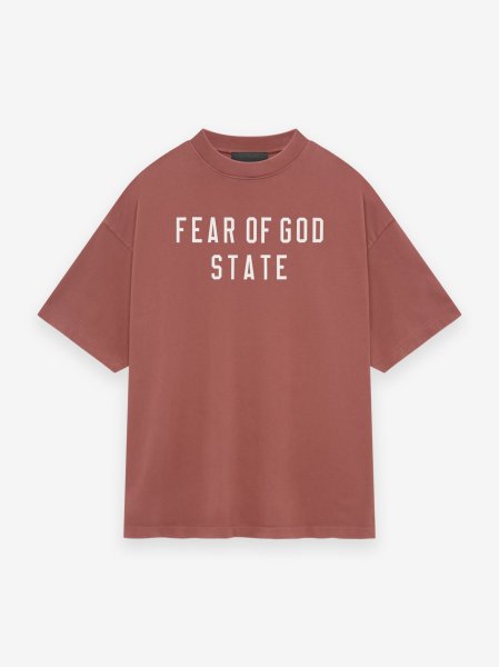 画像1: ESSENTIALS FEAR OF GOD Heavy Crewneck Tee "FEAR OF GOD STATE" (1)