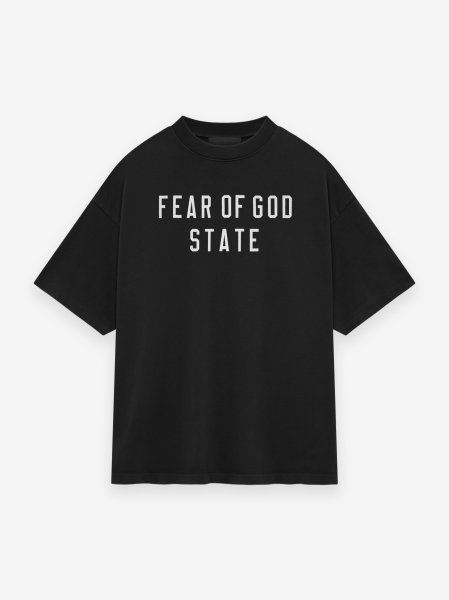 画像1: ESSENTIALS FEAR OF GOD Heavy Crewneck Tee "FEAR OF GOD STATE" (1)