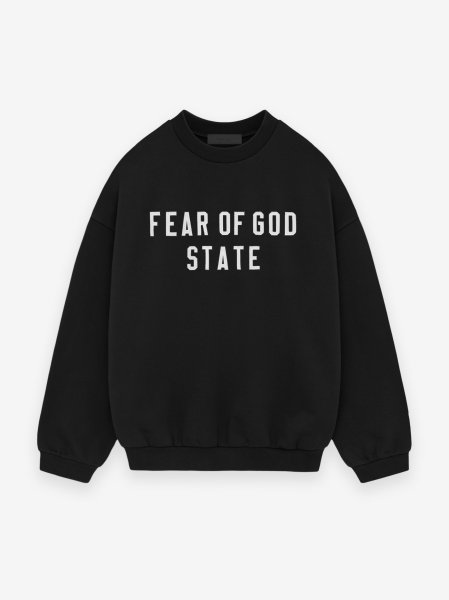 画像1: ESSENTIALS FEAR OF GOD Heavy Fleece Crewneck"FEAR OF GOD STATE" (1)