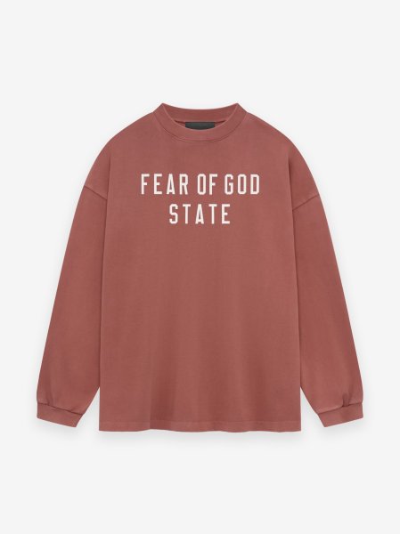 画像1: ESSENTIALS FEAR OF GOD Heavy Longsleeve Tee "FEAR OF GOD STATE" (1)