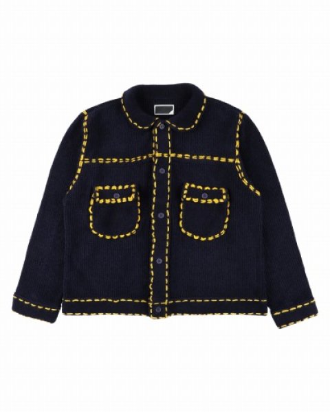 画像1: PHINGERIN フィンガリン  PG1 KNIT JACKET NAVY ジャケット (1)