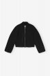 画像1: GANNI ガニー Black Twill Oversized Short Bomber Jacket ボンバージャケット (1)