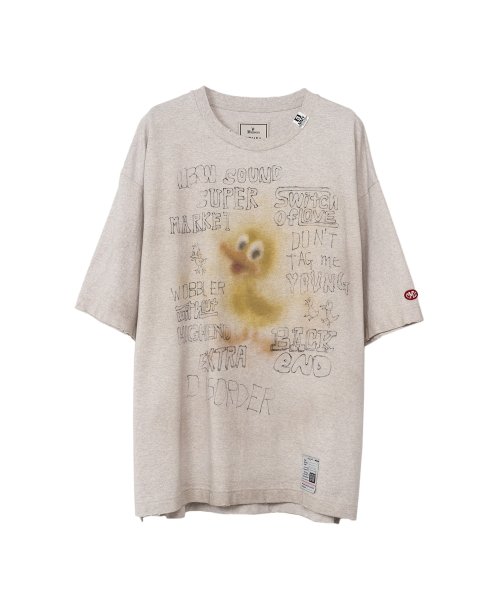 画像1: maison MIHARA YASUHIRO Duck Printed Distressed T-shirt (1)