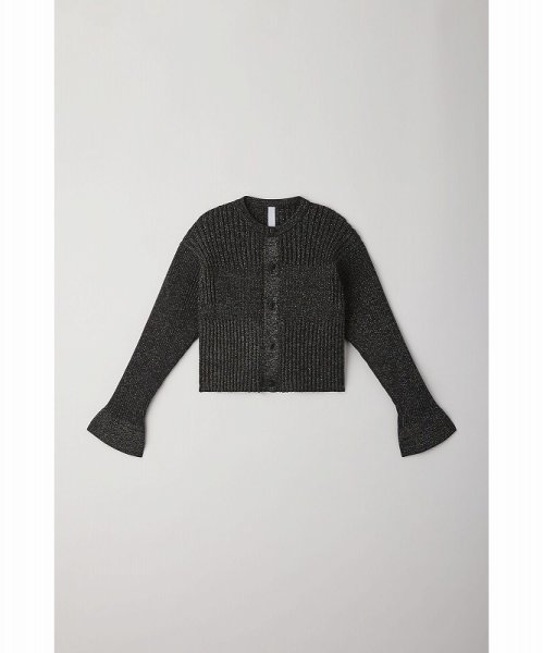 画像1: CFCL FLUTED GLITTER COLLARLESS SHIRT CARDIGAN カーディガン(レディース) (1)