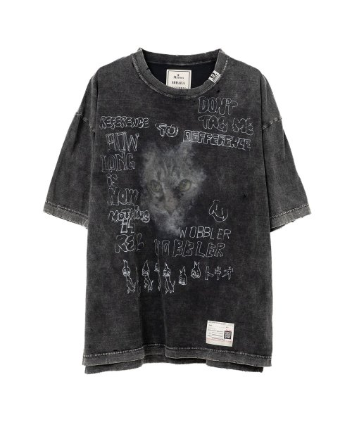 画像1: maison MIHARA YASUHIRO Distressed Cat Print T-shirt (1)