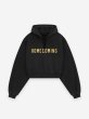 画像1: ESSENTIALS FEAR OF GOD Womens Heavy Fleece Cropped V-Neck Hoodie フーディー (1)