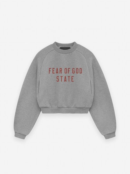 画像1: ESSENTIALS FEAR OF GOD Womens Fleece Cropped Crewneck スウェット (1)