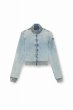 画像1: DIESEL Women’s ディーゼル Zip sweatshirt in Track Denim スウェット (1)