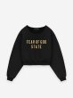 画像1: ESSENTIALS FEAR OF GOD Womens Heavy Fleece Raw Cropped Crewneck フリース (1)