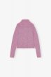 画像2: 【正規取扱店販売品】GANNI  ガニ―  Pink Highneck Zip Cardigan　ピンクハイネック　ジップカーディガン (2)