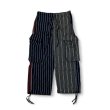 画像1: Greg Lauren　MIXED DREP STRPE WIDE LEG PANTS (1)