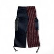 画像6: Greg Lauren　MIXED DREP STRPE WIDE LEG PANTS (6)