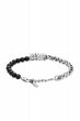 画像2: DIESEL Dx1541040 Black Agate Beaded Chain Bracelet ディーゼル ジュエル ブレスレット  (2)