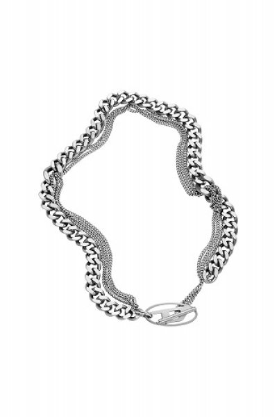 画像1: DIESEL Dx1549040 jewel Stainless Steel Chain Necklace ディーゼル ネックレス (1)