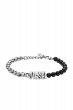 画像1: DIESEL Dx1541040 Black Agate Beaded Chain Bracelet ディーゼル ジュエル ブレスレット  (1)