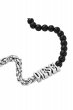 画像2: DIESEL Dx1543040 jewel Black Agate Beaded Chain Necklace ディーゼル ネックレス (2)