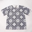 画像1: THE SWINGGGR  BANDANA PATTERN POLO-SH, WHITE (1)