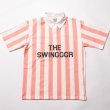 画像1: THE SWINGGGR  STRIPE POLO SHIRTS, PINK (1)