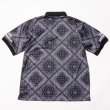 画像2: THE SWINGGGR  BANDANA PATTERN POLO-SH, BLACK (2)