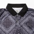 画像3: THE SWINGGGR  BANDANA PATTERN POLO-SH, BLACK (3)