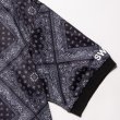 画像4: THE SWINGGGR  BANDANA PATTERN POLO-SH, BLACK (4)