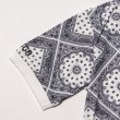 画像4: THE SWINGGGR  BANDANA PATTERN POLO-SH, WHITE (4)