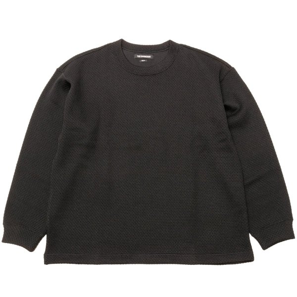 画像1: THE SWINGGGR  WAFFLE L-T-SH,BLACK (1)