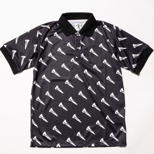 画像1: THE SWINGGGR  PIN PATTERN POLO-SH, BLACK (1)