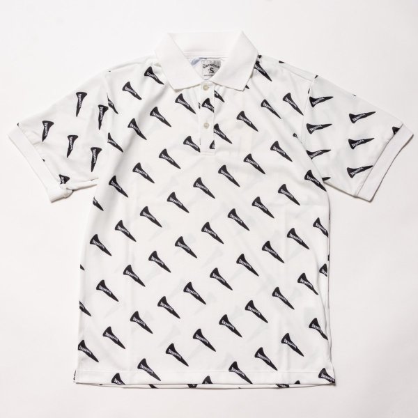 画像1: THE SWINGGGR  PIN PATTERN POLO-SH, WHITE (1)