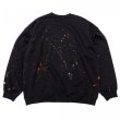 画像2: THE SWINGER　CREW NECK SWEAT, PAINTED, BLACK (2)