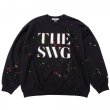 画像1: THE SWINGER　CREW NECK SWEAT, PAINTED, BLACK (1)